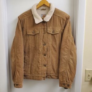 😍Rare carhartt sherpa lind corduroy jacket size M